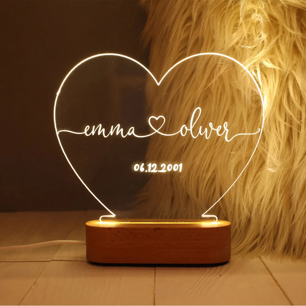 Personalized Love Night Lamp. - VERTIDES