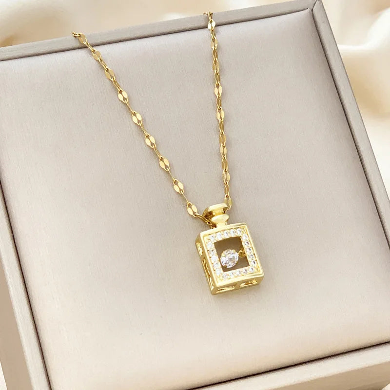 Luxe Perfume zircon Necklace